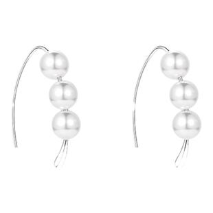 925纯银挂钩珍珠耳环女简约气质防致敏耳钉小众设计感耳钩款耳饰