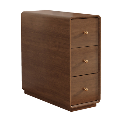 墨乔简约实木极窄沙发边几柜