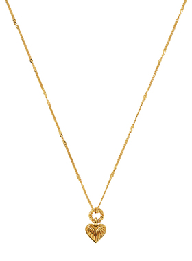 Missoma芭比迷你脊纹爱心项链轻奢小众女士新款高级感配饰送女友