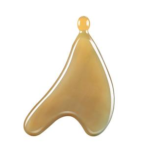 黄水牛角面部刮痧板提拉按摩肩颈背部专用拨筋棒刮脸美容全身通用