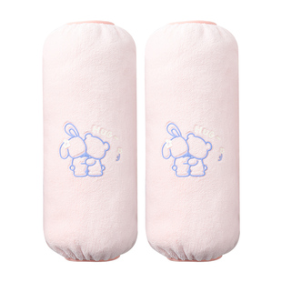 袖套女士长款工作羽绒服防脏绒面套袖白色棉可爱袖头护袖秋冬季纯