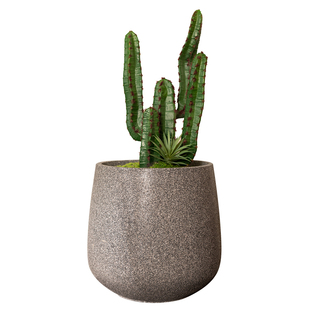 掬涵镁泥花盆大号特大轻奢水泥花器客厅家用绿植种植陶盆盆栽盆子