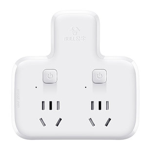 公牛插座转换器一转三多用分插器扩展转换插头无线插排插板不带线