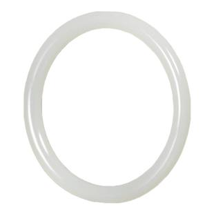 新疆和田白玉羊脂级白玉细条圆条玉镯子玉器昆仑白玉细款送女友镯