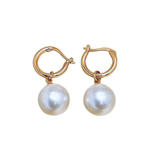 925银针防过敏珍珠耳环日常简约百搭耳钉韩版气质耳扣高级耳饰