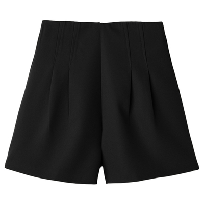 大码胖mm黑色毛呢阔腿短裤女秋冬高腰百搭遮肚显瘦外穿靴裤打底裤