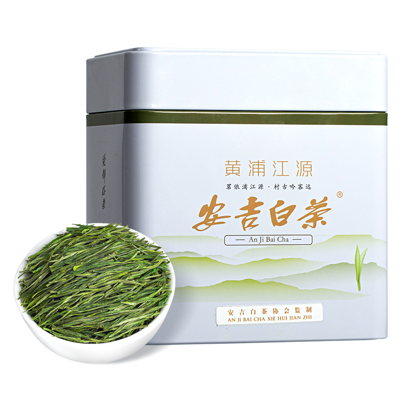 五虎明前安吉白茶綠茶茶葉自己喝官方正品正宗特級春茶2025新茶