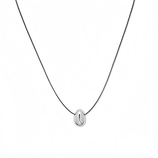 大写小Q张俪同款生生不息蛋形水滴皮绳项链高级感长款吊坠毛衣链