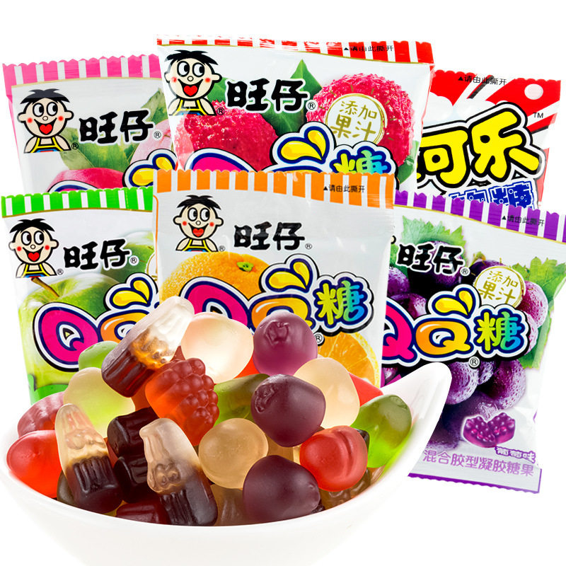 旺仔QQ糖包旺旺大礼包橡皮糖软糖果汁儿童网红零食小吃休闲食品