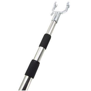 加长3米不锈钢衣叉撑衣杆 三节伸缩晾衣撑杆 铝合金叉头窗帘挑杆