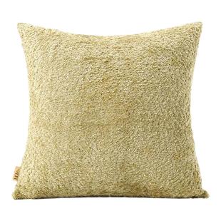 绿色高端毛绒沙发抱枕套不含芯客厅轻奢高级感靠垫靠背床上靠枕头