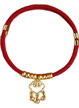 猫咪狗狗长命锁金锁项链