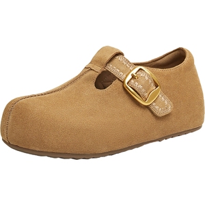 天美意厚底增高复古勃肯鞋全包女鞋子休闲鞋一脚蹬单鞋2025秋新款