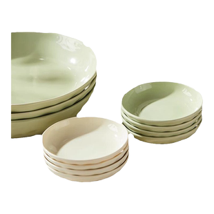 奶油风蘸料碟釉下彩陶瓷味碟高颜值饺子火锅烤肉调料碟4寸小碟子