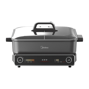 美的超速沸电火锅家用分体式分控鸳鸯锅多功能电热锅大容量电煮锅