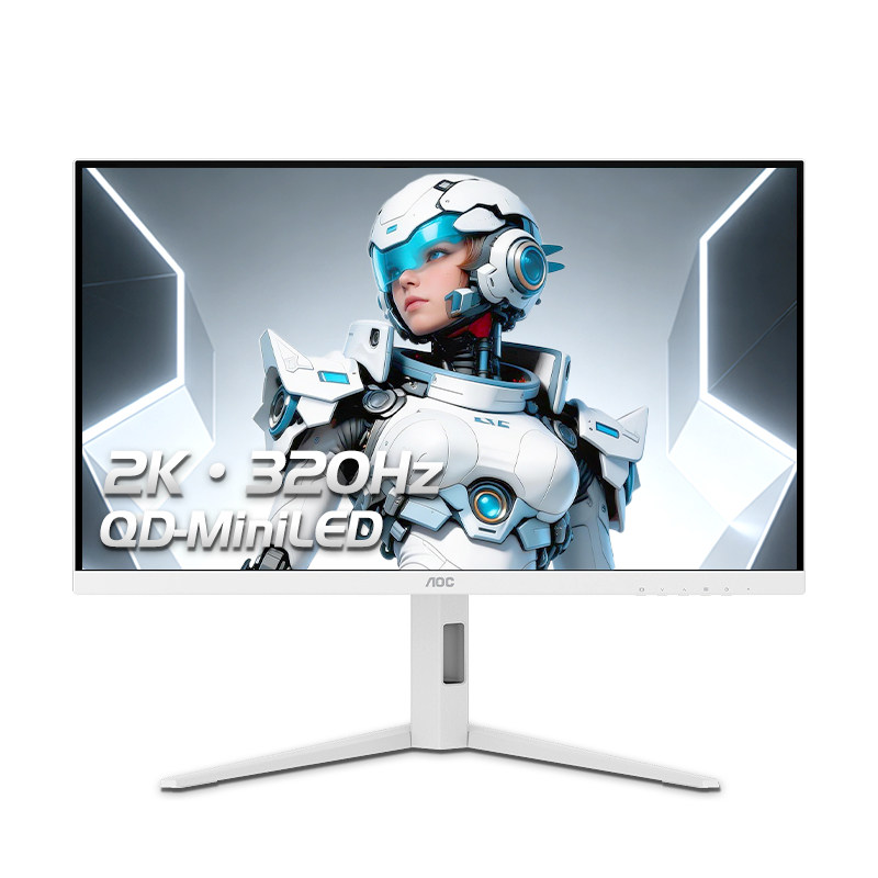 AOC27英寸2K电竞320Hz白色圆偏光MiniLED电脑显示器屏Q27G4SLM/WS