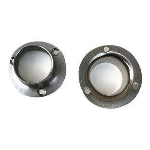 304不锈钢冲压连体法兰座19/22/51圆管衣柜挂衣杆浴帘固定托座201