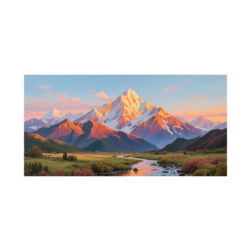白鹿艺术纯手绘油画风景印象挂画