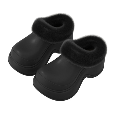 防水棉拖鞋女款冬季防滑外穿时尚