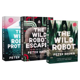 现货 荒野机器人3册英文原版 The Wild Robot 电影小说原著 Robot Escapes Robot Protects 青少年科幻小说 Peter Brown彼得布朗