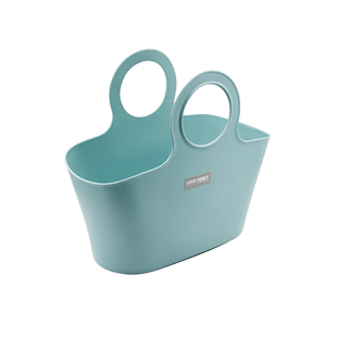 手提洗澡篮子浴室浴筐学生澡堂塑料沐浴洗漱蓝卫生间收纳筐洗浴篮