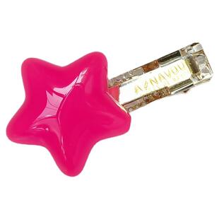 韩国进口AZNAVOUR/AZ发饰一颗星星五角星透明底鸭嘴夹发夹边夹