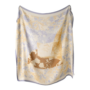 纯羊毛围巾丝巾大方巾100秋冬高级感羊绒三角小披肩女士高端轻薄