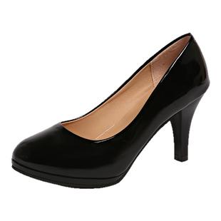 高级感配西装的女鞋子学生艺考礼仪课面试正装拍毕业照高跟鞋黑色