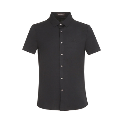 BRAUN BUFFEL/布兰施男士商务短袖衬衫通勤透气西服内衬开衫衬衣