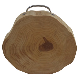 陈州 泰兴银杏木砧板白果树圆菜墩切菜板整木无拼接家用案板实木