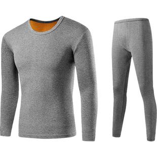 中老年人保暖内衣男士加厚加绒秋衣裤秋裤套装冬季贴身爸爸棉毛衫