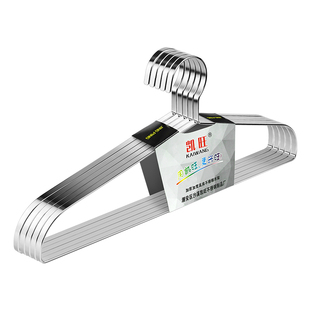 扁条不锈钢衣架家用加粗加厚凉晾衣撑架子晒衣服撑子挂衣实心防滑