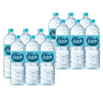 白山水天然矿物质饮用水2L×12瓶