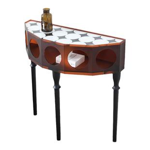 灰方法式网红亚克力玄关桌入户门口架走廊通道置物柜中古风玄关柜