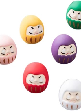 树下盒 日式杂货 许愿还愿祈福达摩摆件 招福陶土小达摩福气公仔