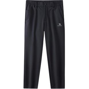 骆驼男装休闲长裤男士冬季加绒加厚保暖抗静电直筒防泼水软壳裤子