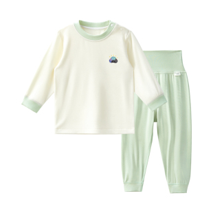 十月结晶粒粒阳光儿童家居服2025新宝宝向日葵小暖皮儿童睡衣套装