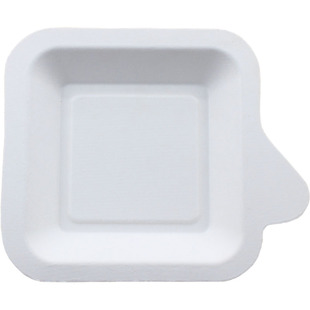 带手柄高档纯甘蔗浆纸盘 纸碟 一次性餐具 快餐纸盘聚会烧烤纸盘