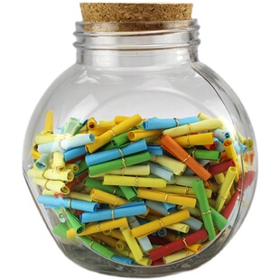 包邮儿童大漂流瓶纸条自制许愿瓶手工玻璃星空木塞瓶学生活动礼品