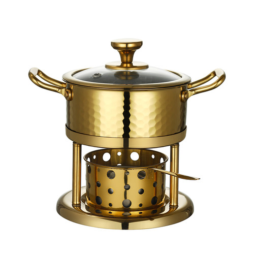 304不锈钢小火锅环保油炉子商用酒精炉小火锅家用单人小火锅酒精