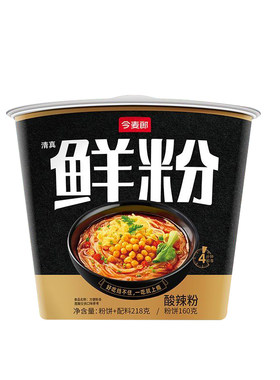 今麦郎手打鲜粉桶装粗粉条红薯粉方便酸辣粉夜宵免煮冲泡速食粉丝