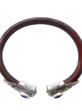 情侣款个性鸡血藤开口手镯