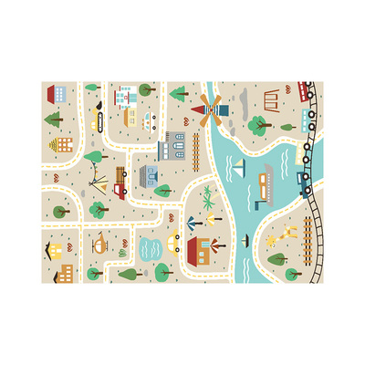 卡通儿童房可机洗地毯