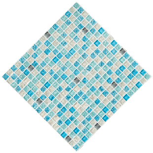 KASARO地中海水晶冰裂玻璃马赛克瓷砖卫生间水池拼花背景墙小块砖
