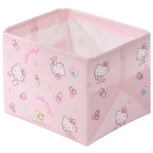 三丽鸥可爱kitty杂物收纳盒桌面宿舍化妆品零食内衣裤神器折叠筐