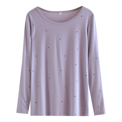 爱心印花莫代尔女士秋衣