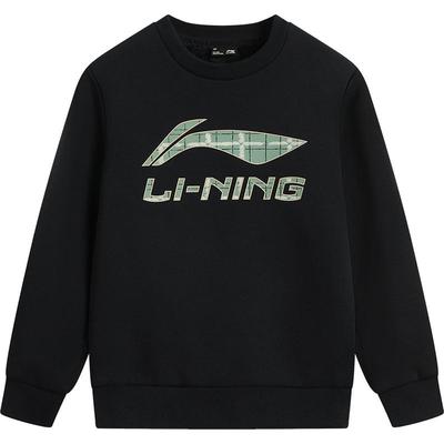 李宁男童圆领宽松运动卫衣秋冬款