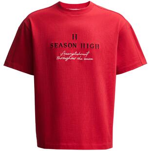 SEASON HIGH2026年春季新款宽松纯棉立体字母刺绣短袖男款T恤男装