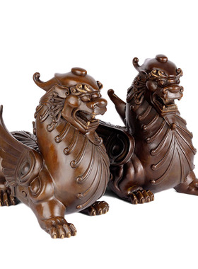 纯铜摆件貔貅办公室工艺品