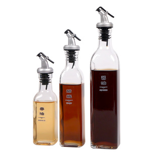 厨房油壶不挂油酱油醋调料瓶香油瓶玻璃瓶子小油瓶防漏麻油瓶商用